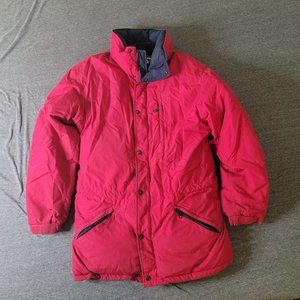 Mens LL BEAN Penobscot Parka Down Jacket Sz Small Coat VTG 90s USA red blue